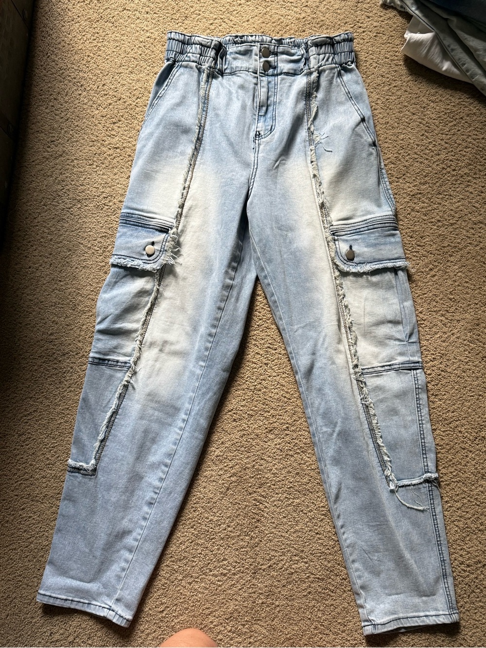 Oli & Hali Light Blue Cargo Track Pants - Picture 8 of 14